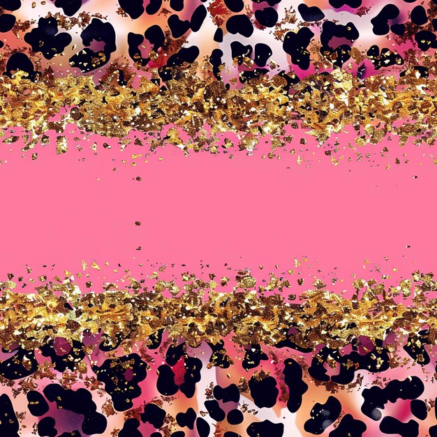 a pink background with gold glitter and glitter on it