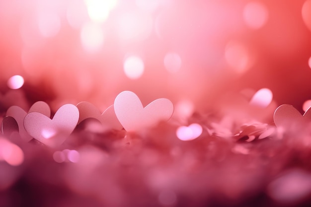 A pink background with hearts on it