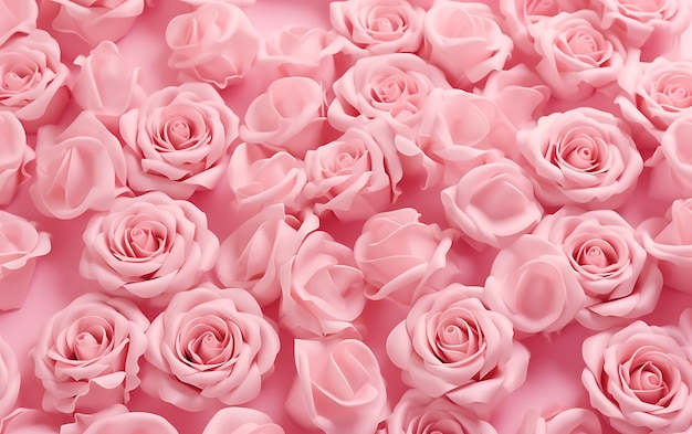 a pink background with many pink roses