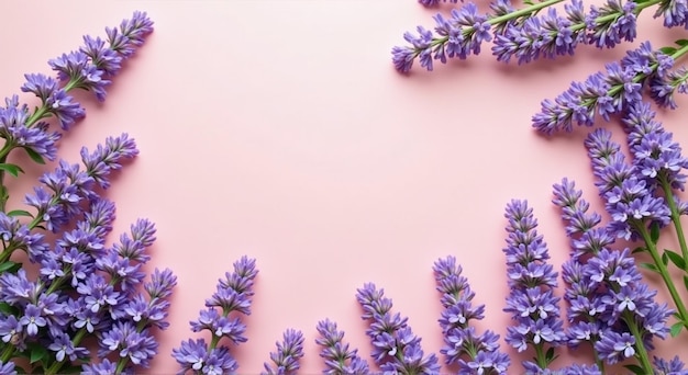 Photo a pink background with a pink and purple flower on it