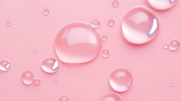 A pink background with water drops on it