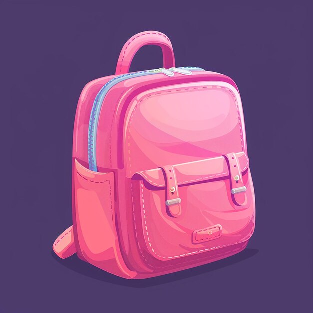 Photo a pink backpack with a blue strap that says quot zip quot on it