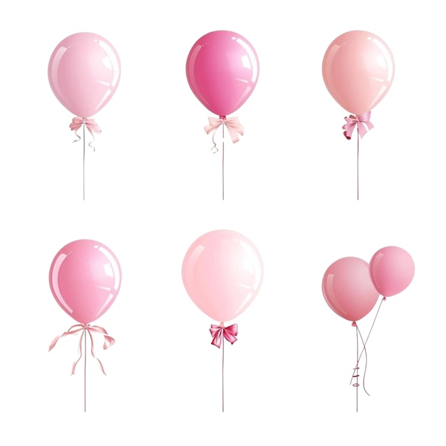 pink balloon Vector illustrations cute minimal for advertising and product