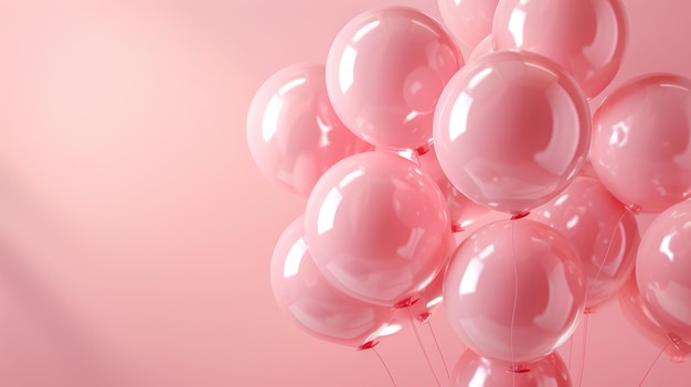 The pink balloons cluster