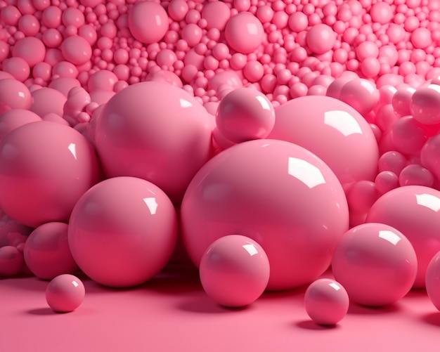 Pink balls on a pink background