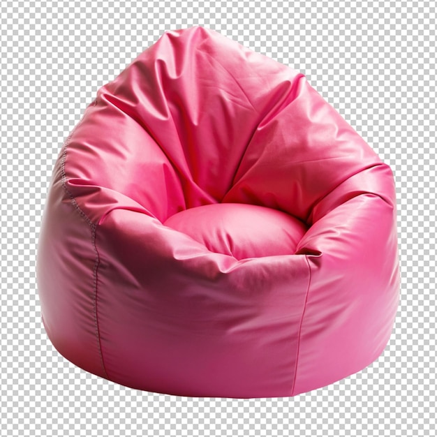 pink bean bag on transperent back ground