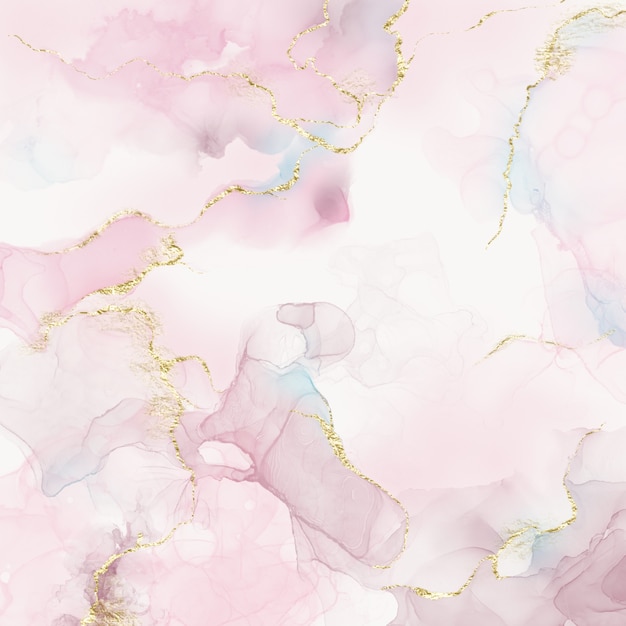 Pink and beige marble texture with golden streaks