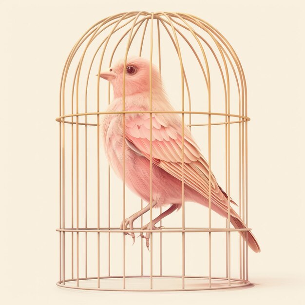 Photo a pink birds captivity