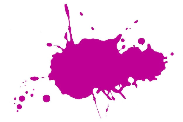 Pink blot on a white background Spots of ink on a piece of paper