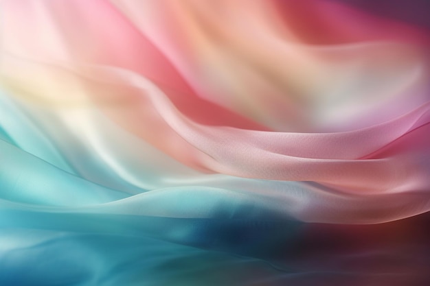 Pink and blue background with a flowing fabric.