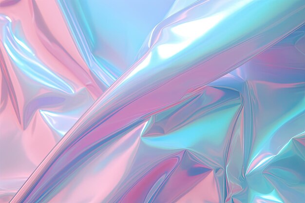 A pink and blue background with a shiny sheet of shiny material.