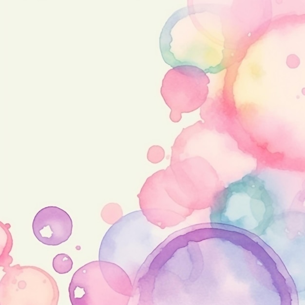 Photo pink and blue bubbles on a white background