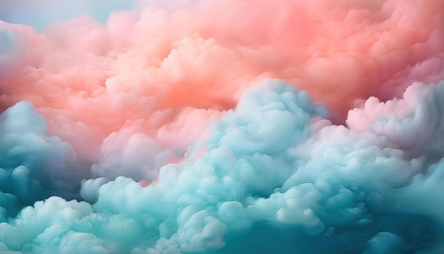 Photo pink blue cloudscape