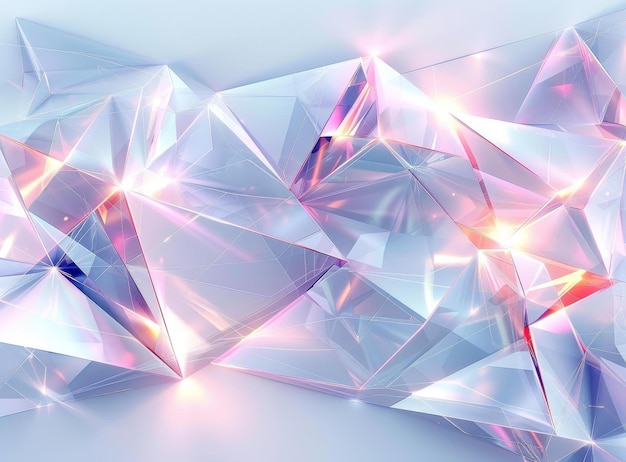 Pink and Blue Crystal Fractals