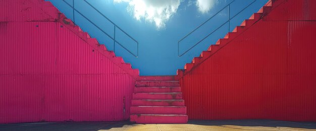 Pink Blue Illuminated Corrugated Shapes Background HD Illustrations