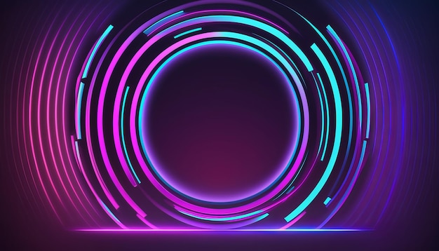 Pink and blue neon lines background