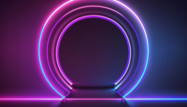 Pink and blue neon lines background