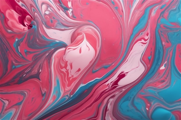 Pink and blue paint abstract background AI generated content