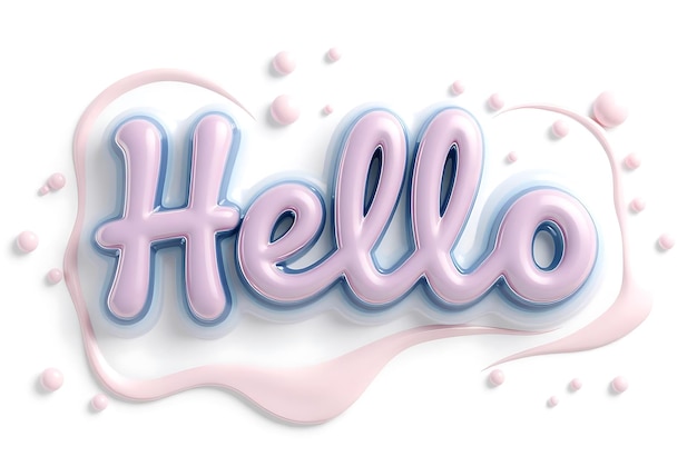 a pink and blue sign that says hello hello