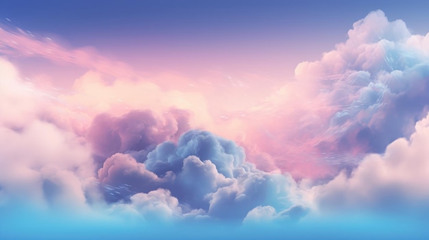 A pink and blue sky with clouds