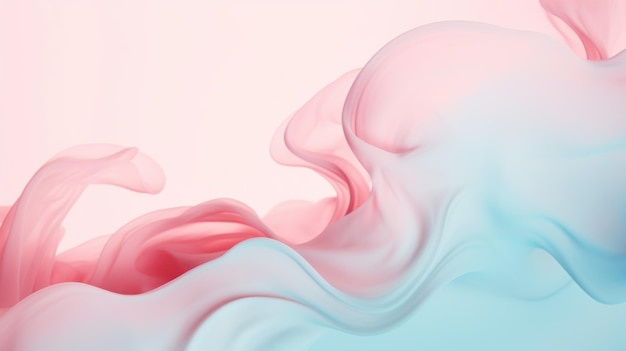 Photo a pink and blue wave of fabric with a pink and blue background