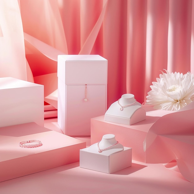 a pink box with a flower on the bottom is a flower