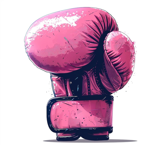 Photo a pink boxing glove with a pink boxing glove on it