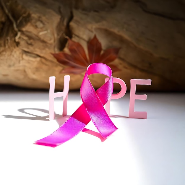 Pink Breast Cancer Awareness Ribbon