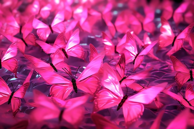 Pink butterfly background