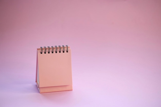 Pink calendar with pink background