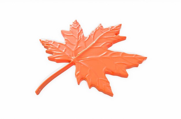 Pink Canadian maple leaf icon isolated on blue background Canada symbol maple leaf Minimalism concept 3d illustration 3D render