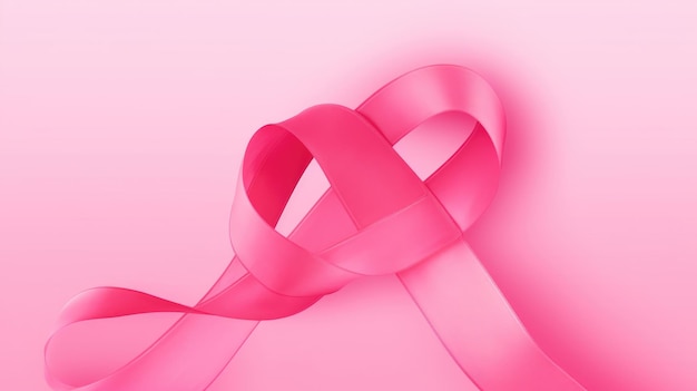 A pink cancer ribbon