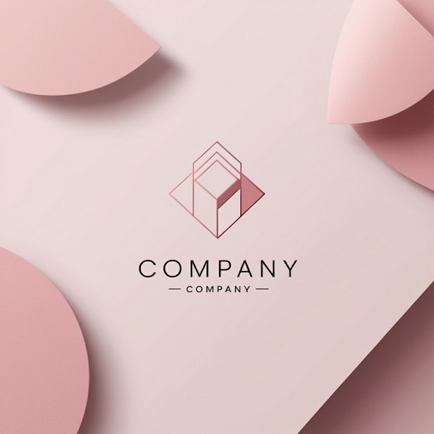 a pink card with a logo for company company