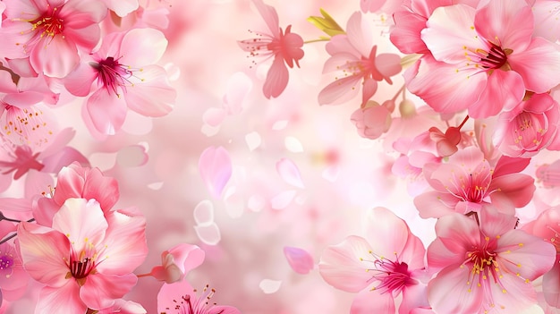 Pink cherry blossom background