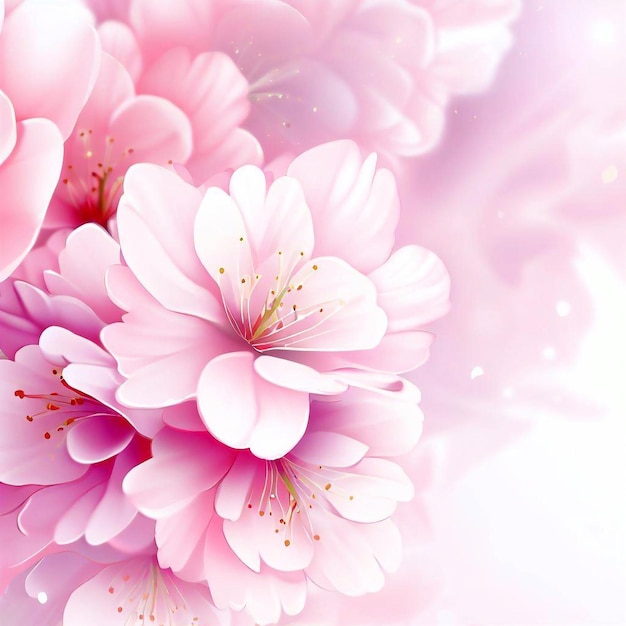 Pink cherry blossom background