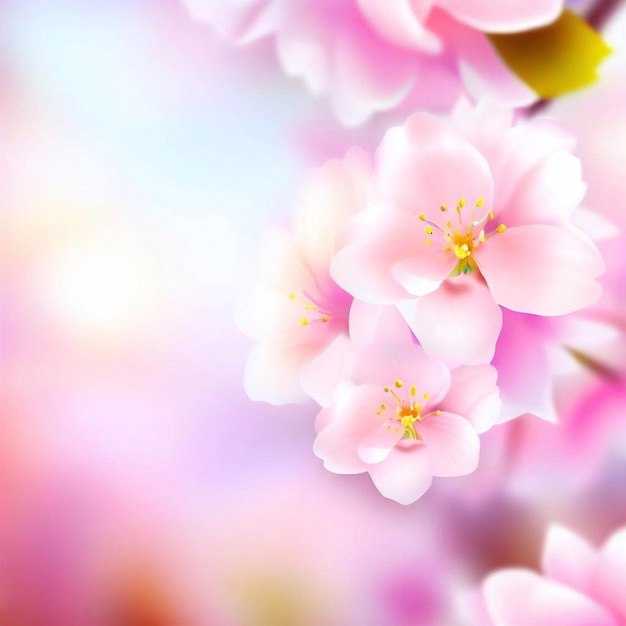 Pink cherry blossom background