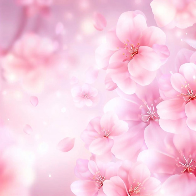 Pink cherry blossom background