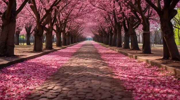 Photo pink cherry blossoms hd 8k wallpaper stock photographic