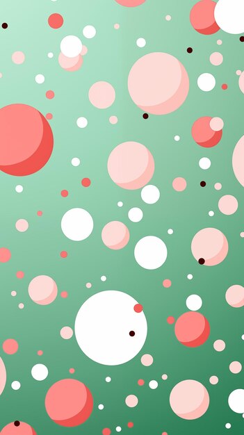 Photo pink circles balls spheres dots on green background abstract image texture pattern wallpaper