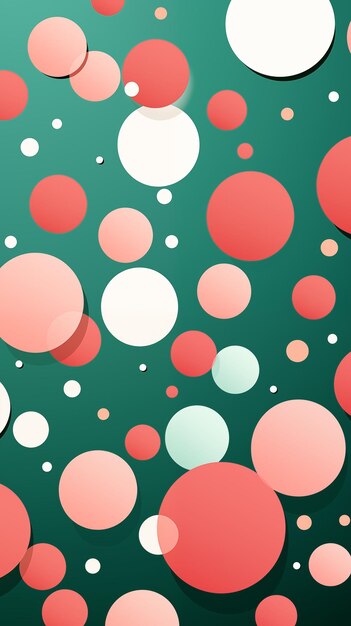 Pink Circles Balls Spheres Dots on Green Background Abstract Image Texture Pattern Wallpaper