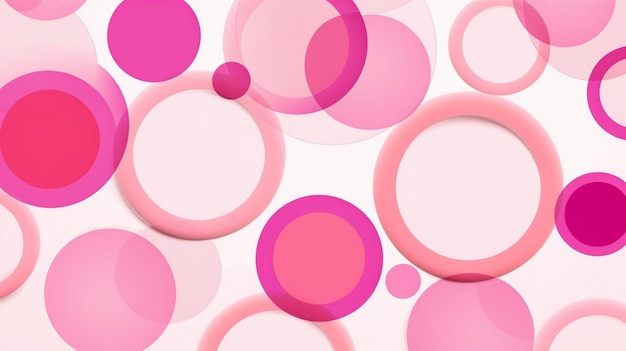 pink circles seamless pattern