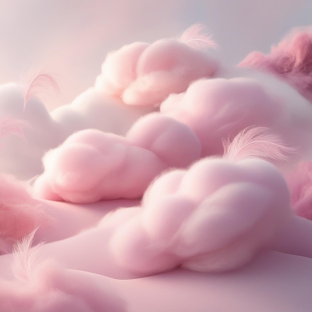 Photo pink clouds abstract background in pastel tones