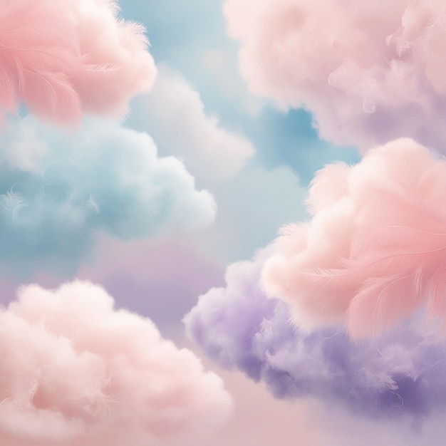 Photo pink clouds abstract background in pastel tones