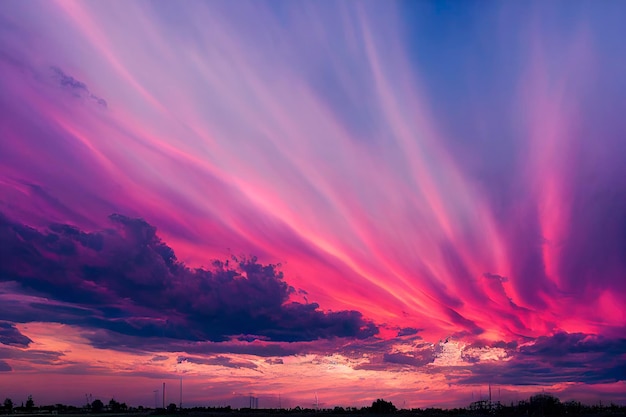 Pink clouds background