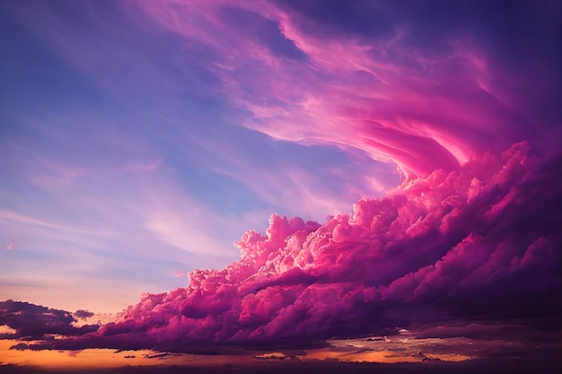 Pink clouds background