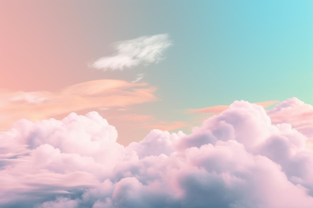 Pink clouds Light soft gradient Generate Ai