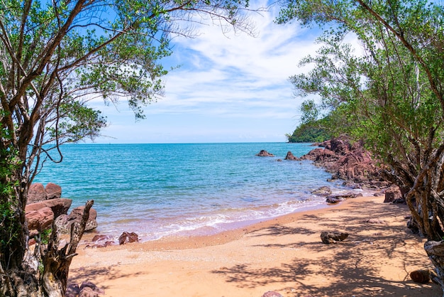 The Pink Coast or Lan Him Chomphu at Chanthaburi in Thailand