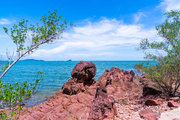 The Pink Coast or Lan Him Chomphu at Chanthaburi in Thailand