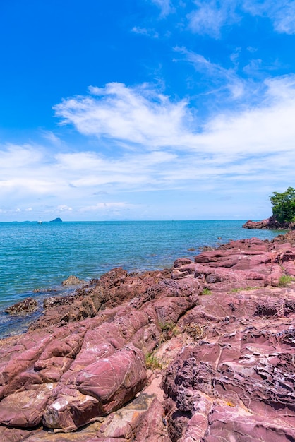 The Pink Coast or Lan Him Chomphu at Chanthaburi in Thailand