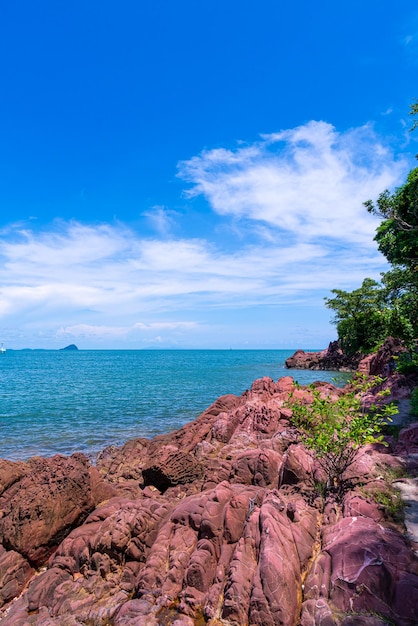 The Pink Coast or Lan Him Chomphu at Chanthaburi in Thailand